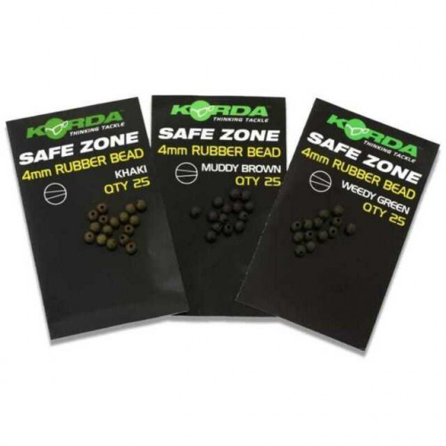 Korda Safe Zone 4mm Rubber Bead Brown - 25 pcs