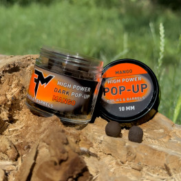 HIGH POWER DARK POP-UP BOILIES & BARRELS 10 MM MANGO