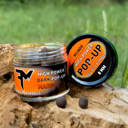 HIGH POWER DARK POP-UP BOILIES & BARRELS 8 MM MANGO